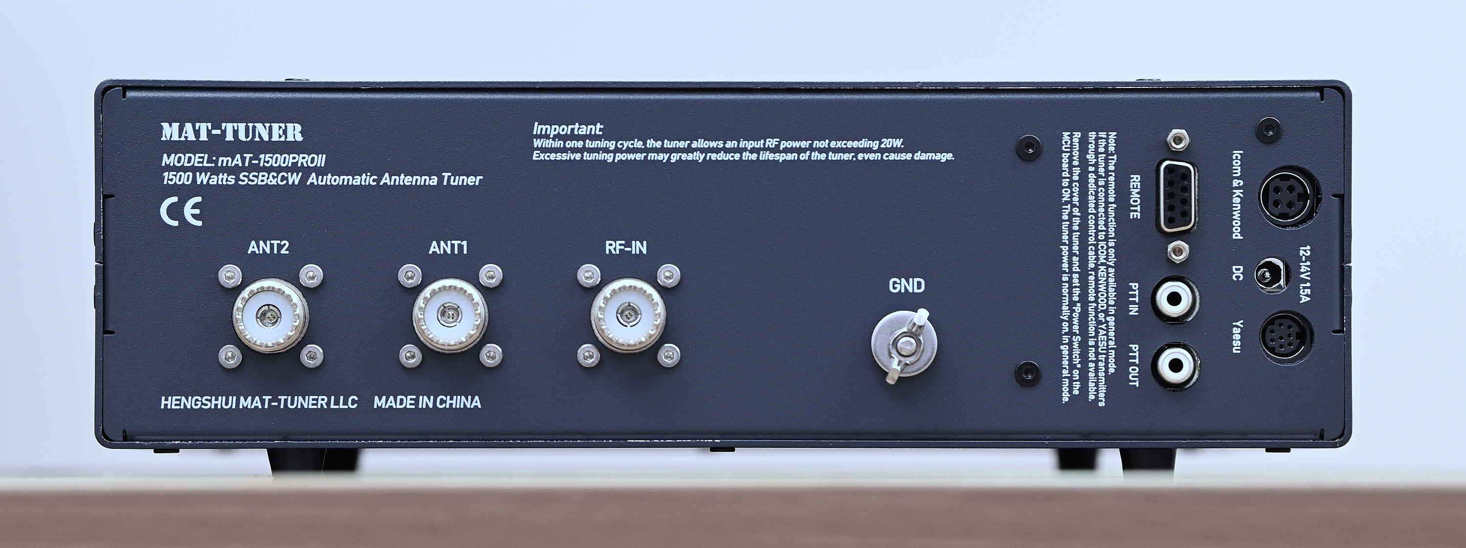 mAT-1500ProII 后面板